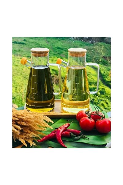 ayaz telekomünikasyon طقم وعاء زيت زجاجي من ماسترشيف مكون من قطعتين مع غطاء م...