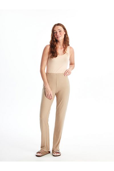 LC Waikiki Pantaloni de pijama uni pentru femei - cu talie elastică
