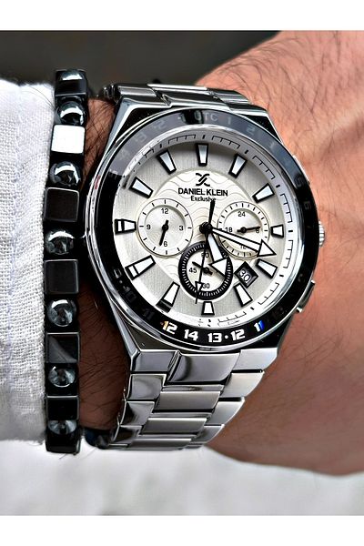 Daniel Klein Silver Color Men's Wristwatch