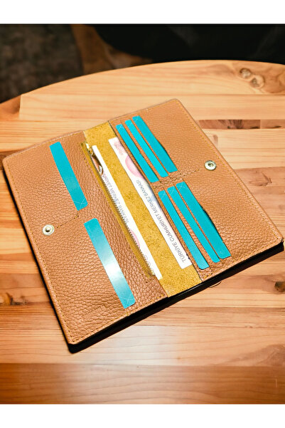 CRASSULA PREMIUM LEATHER محفظة حقيبة يد بسحاب مصنوعة يدويًا من الجلد الطبيعي