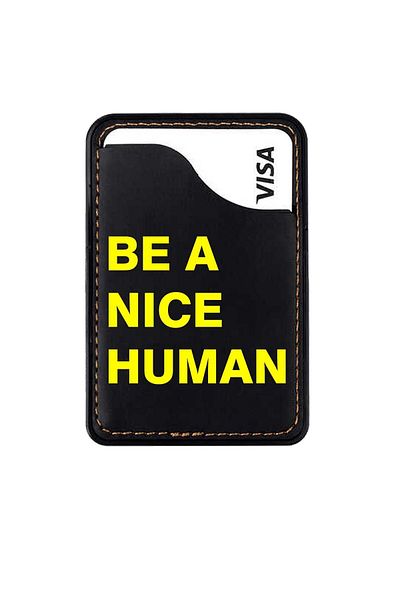 omix X300 X400 X500 X600 X700 X5 X6 X7 X3 X6 X7 Leather Card Holder Case Be a Nice Human