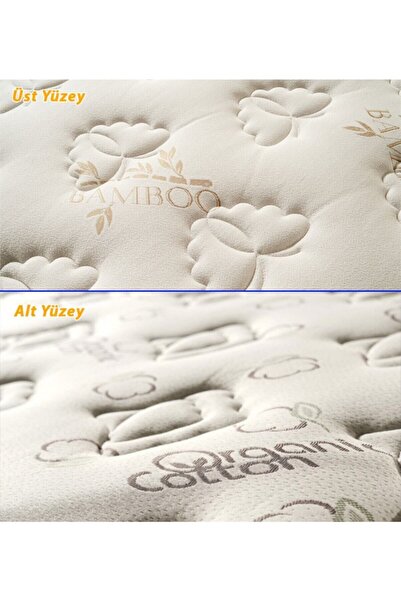 Drowsy 90x190 Cotton Bamboo Çift Taraflı Pamuk Bambu Organik Tek Kişilik Çocuk Yatağı