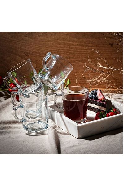 Paşabahçe Carre 6-Piece Glass with Handle 270cc