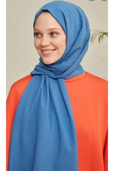 HAR-UM Ticaret شال جاز قطني نسائي نيلي