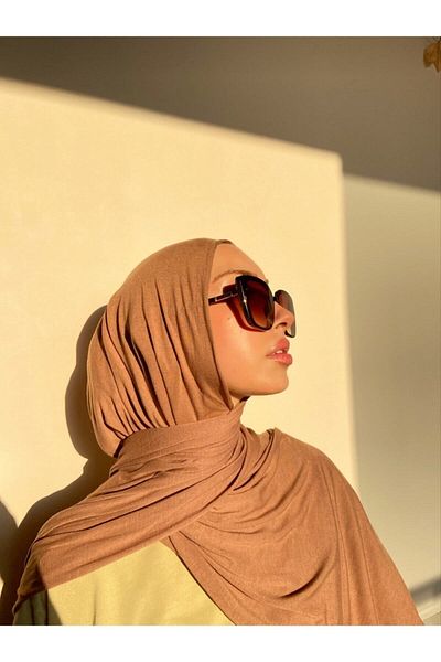 Hürremist Viscose Combed Shawl Light Chocolate Brown - Sheer-proof, Anti-sweat, Easy to Use, Ultra Comfortable