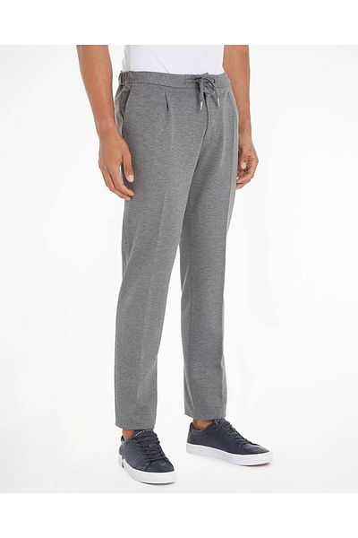 Tommy Hilfiger Men's Gray Straight Model Woven Fabric Trousers - Normal Waist Mw0Mw35741-P01