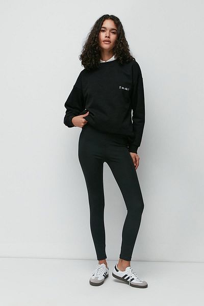 C&City Lange Sportleggings mit hoher Taille 9404 Schwarz