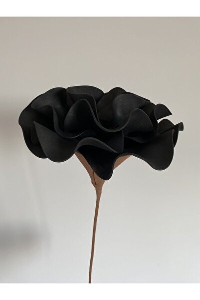 Ayka Aksesuar Floare artificială decorativă din latex Eva de lux, realizată manual - simplu NEGRU - floare din spumă