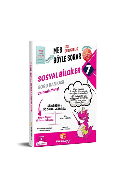 SİNAN KUZUCU YAYINLARI 7. Sınıf Meb Böyle Sorar Sosyal Bilgiler Soru Bankası ...