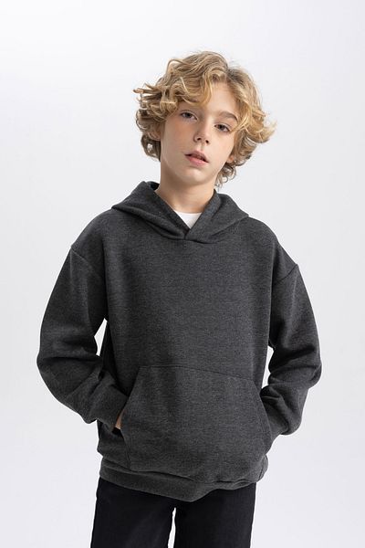DeFacto Boy's Hooded Regular Fit Sweatshirt