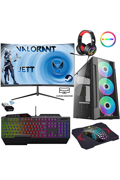 XASER Xsr426 i5 3470 16GB Ram 512GB SSD 4GB GT730 Ekran Kartı 23.8" Curved Oy...