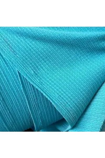 ÖZGÜR KUMAŞ Turquoise Wrap Crinkle Fabric