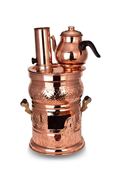 Genel Markalar Kadınefendi Bakır Güveç Semaver El Işleme Kırmızı (5551-1)