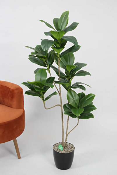 Yapay Çiçek Deposu Yapay Ağac Kauçuk 5 Gövdeli 135 cm