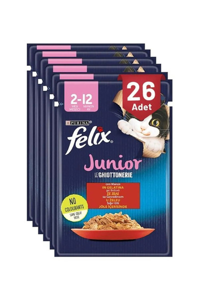 Nestle FELIX JUNIOR AGAIL GiJ Beef 85g 26 Adet