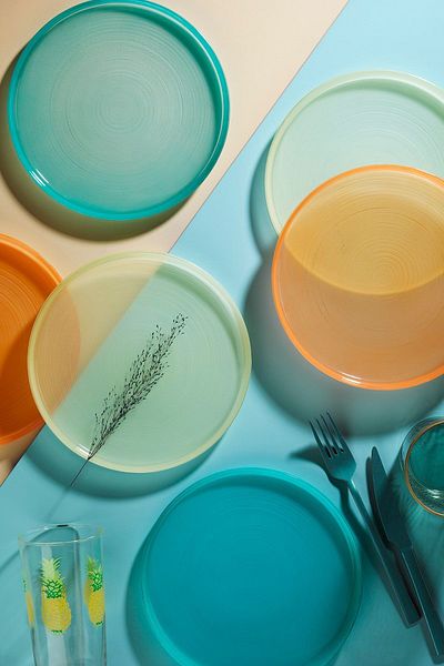 Fecra 6-Piece Assortment Circle Cake Plate Set