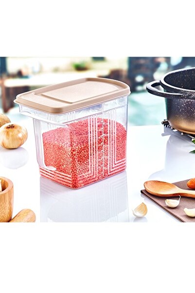 Hane216 صندوق إمداد البقوليات بمقبض سعة 2.5 لتر ومصفوفة - حاوية تخزين