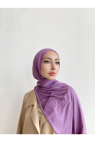 Hürremist Viscose Combed Shawl Dark Lilac - Sheer-proof, Anti-sweat, Easy to Use, Ultra Comfortable