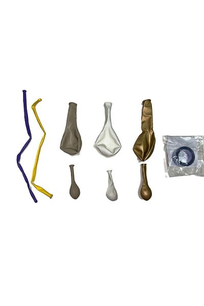 Aksesuar 70 Pieces Chrome Gold White Sea Sand Balloon Set