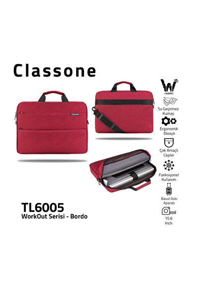 Classone Workout Tl6005 - 15.6'' Claret Red Notebook Bag