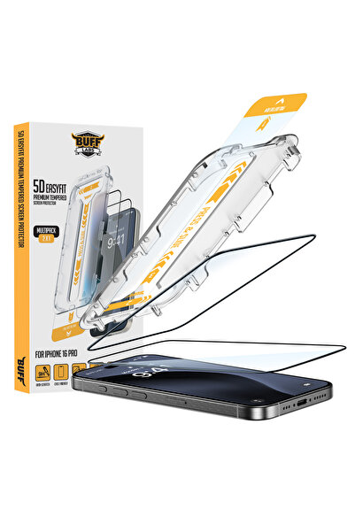 Buff Labs Buff iPhone 16 Pro 5D EasyFit 2 Adet Ekran Koruyucu