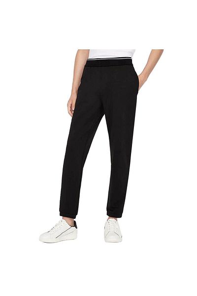 Armani Exchange Ανδρικό υφαντό ύφασμα κανονική μέση ίσιο μοντέλο μαύρο παντελόνι 8NZP82 ZJH3Z-1200