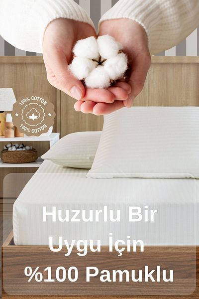 VAVEY Cotton Satin Double Set: 160X200Cm Mat and Pillow Cover 50X70Cm