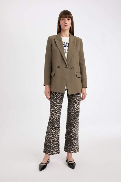 DeFacto Dfc - Oversize Fit Jacket Collar Blazer Jacket Μέγεθος 34