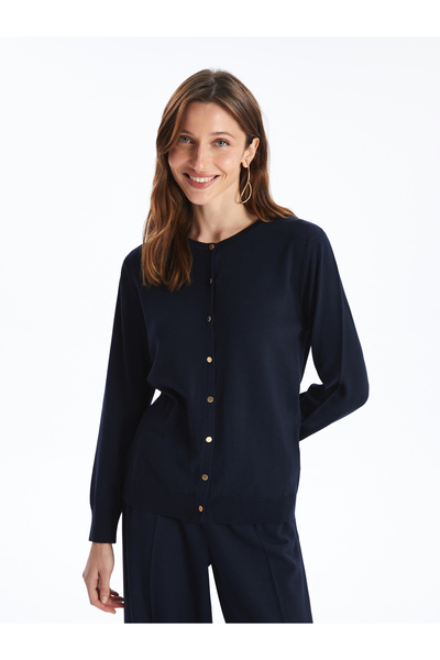 LC Waikiki Dámský svetr z úpletu - výstřih, pevný dlouhý rukáv