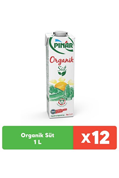 Pınar Organik Süt 1 L X 12 Adet