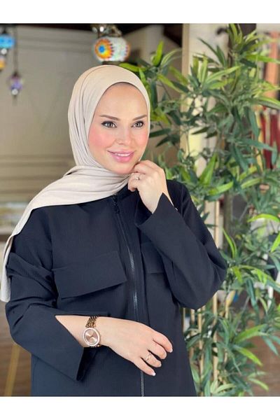 Organic شال حجاب قطن ممشط - موديل حجاب، لون حجري