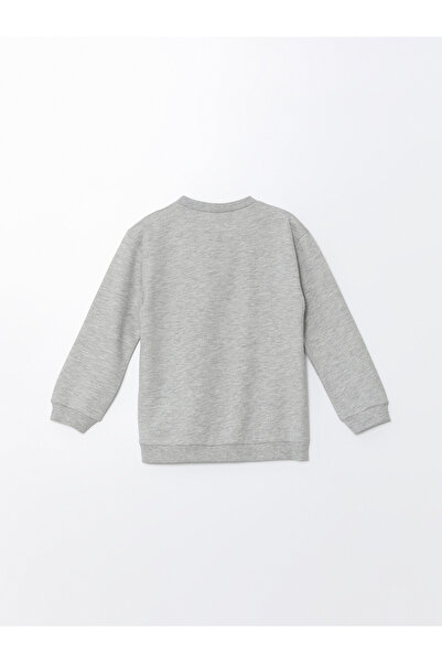 LC Waikiki Crew Neck Printed Sweatshirt and Sweatpants Set for Baby Boy - Set of 2