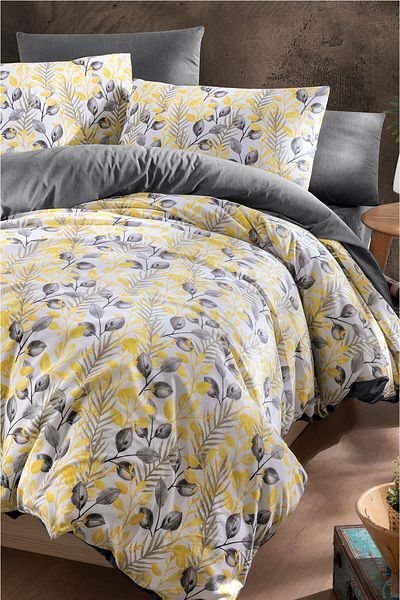 MyStory Home Set cuvertură de pilota unică cu cearșaf elastic LEMON