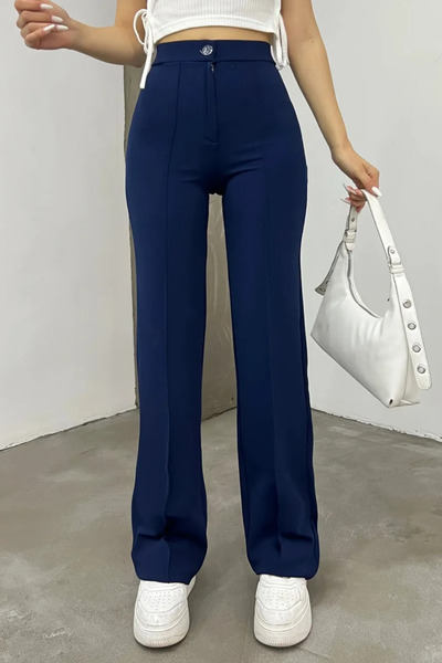 GOZZE Kadın Yüksek Bel Toparlayıcı ispanyol Paça Çımalı Pantolon 5005