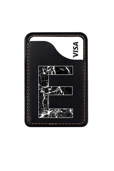 omix X300 X400 X500 X600 X700 X700 X5 X6 X7 X3 X6 X7 Leather Card Holder Case Letter E Marble