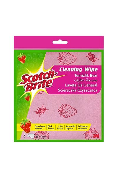 Scotch Brite Strawberry Scented Cleaning Cloth - Pack of 3