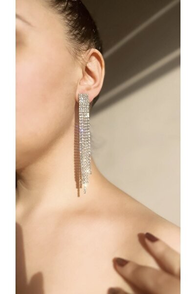 Genel Markalar Su Yolu Taşlı Sallantılı Abiye Küpe