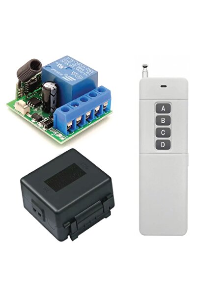 Genel Markalar 12V Röleli Uzun Mesafe RF Kumanda Seti 433Mhz (3000m Menzil) -...