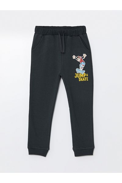 LC Waikiki Nostalgisches 2-teiliges Jogginghose-Set mit Affenmuster für Babys – elastische Taille