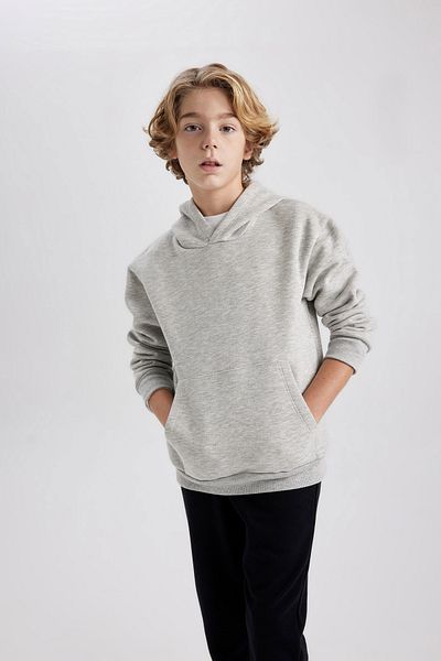DeFacto Boy's Hooded Regular Fit Sweatshirt