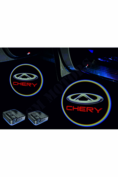 İYİBİRSEN CHERY Araçlar Için Pilli Yapıştırmalı Kapı Altı LED Logo Kutu İçeri...