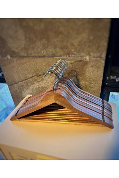 İZAYP Pachet de 6 umerase din lemn pentru haine lacuite - se potrivesc tuturor hainelor