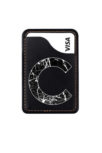 omix X300 X400 X500 X600 X700 X700 X5 X6 X7 X3 X6 X7 Leather Card Holder Case Letter C Marble