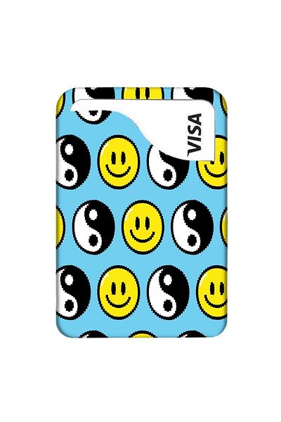 omix X300 X400 X500 X600 X700 X5 X6 X7 X3 X6 X7 Leather Card Holder Case Pixel Emoji