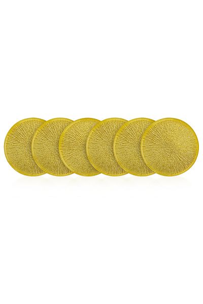 Fecra Rita Set of 6 Cake Plates Kiwi 21 Cm