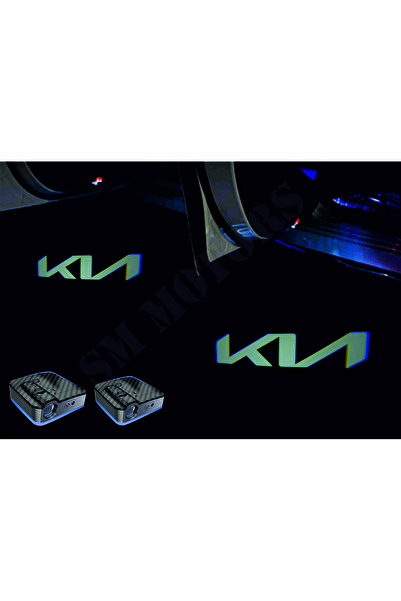 İYİBİRSEN KİA YENİ LOGO  Araçlar Için Pilli Yapıştırmalı Kapı Altı LED Logo K...