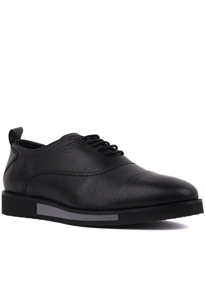 iskarpino Чоловічі чорні шкіряні туфлі Gunluk