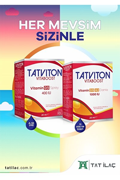 Tatviton Vitamin D3 K2 1000ıu Damla 20 Ml