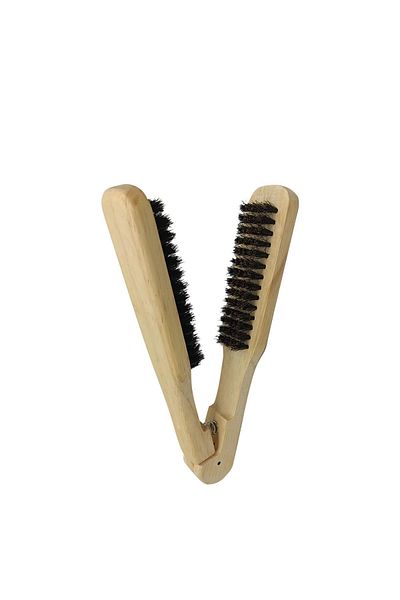 Nano Absolute Wooden Double Sided Straightener Hair Brush G-558