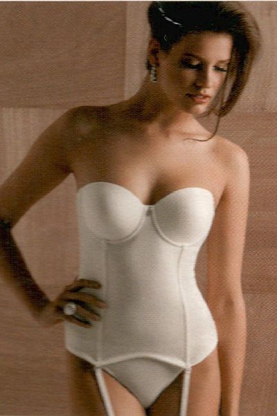 Orkide Ecru Women's Bustier - Padded Straight Cut